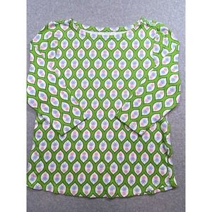 Charter‎ Club Top Blouse Womens Large Green Supima Cotton Super Soft